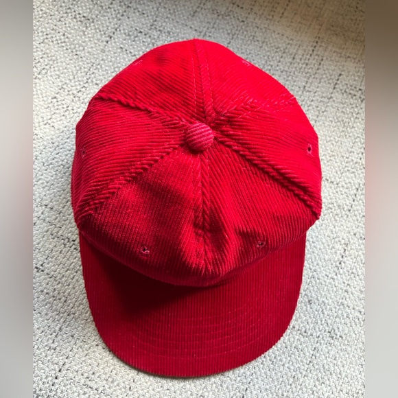 VTG Red Corduroy SnapBack Hat - Picture 5 of 9